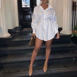 Zara Pleated Poplin Shirt Blogger Favorite